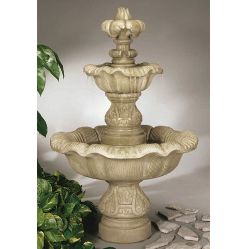 garden fountain stone cascade