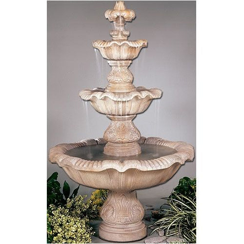 garden fountain stone cascade