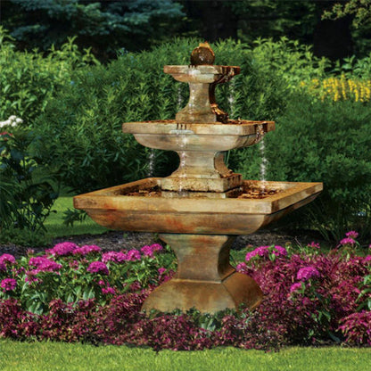 Image of a tall outdoor water feature.