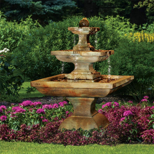 Image of a tall outdoor water feature.