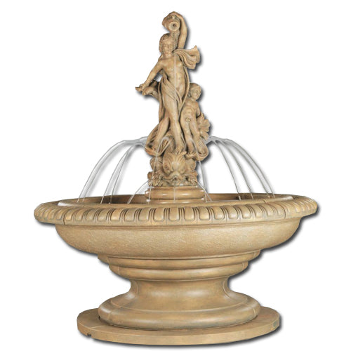 Large outdoor water feature with classical design