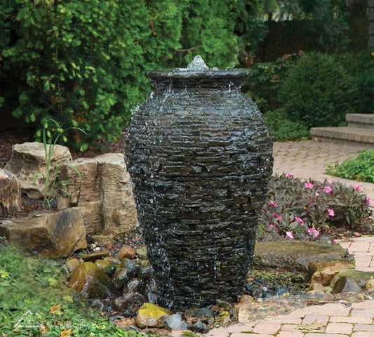 Image of stacked slate urns