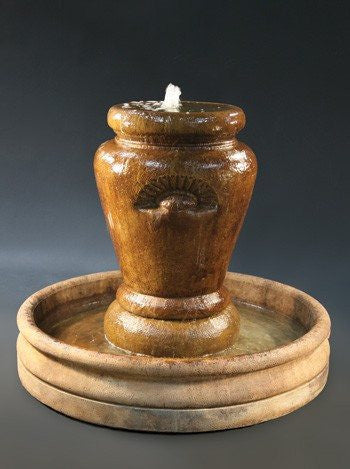 Outdoor water fountain with 46 inch basin