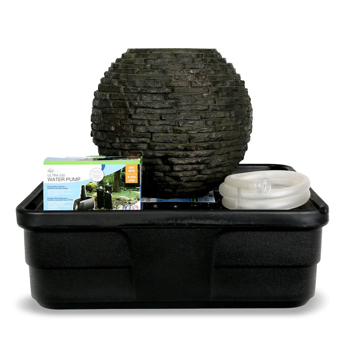 Stacked Slate Sphere Fountain Kit 18″ Dia (46 cm)