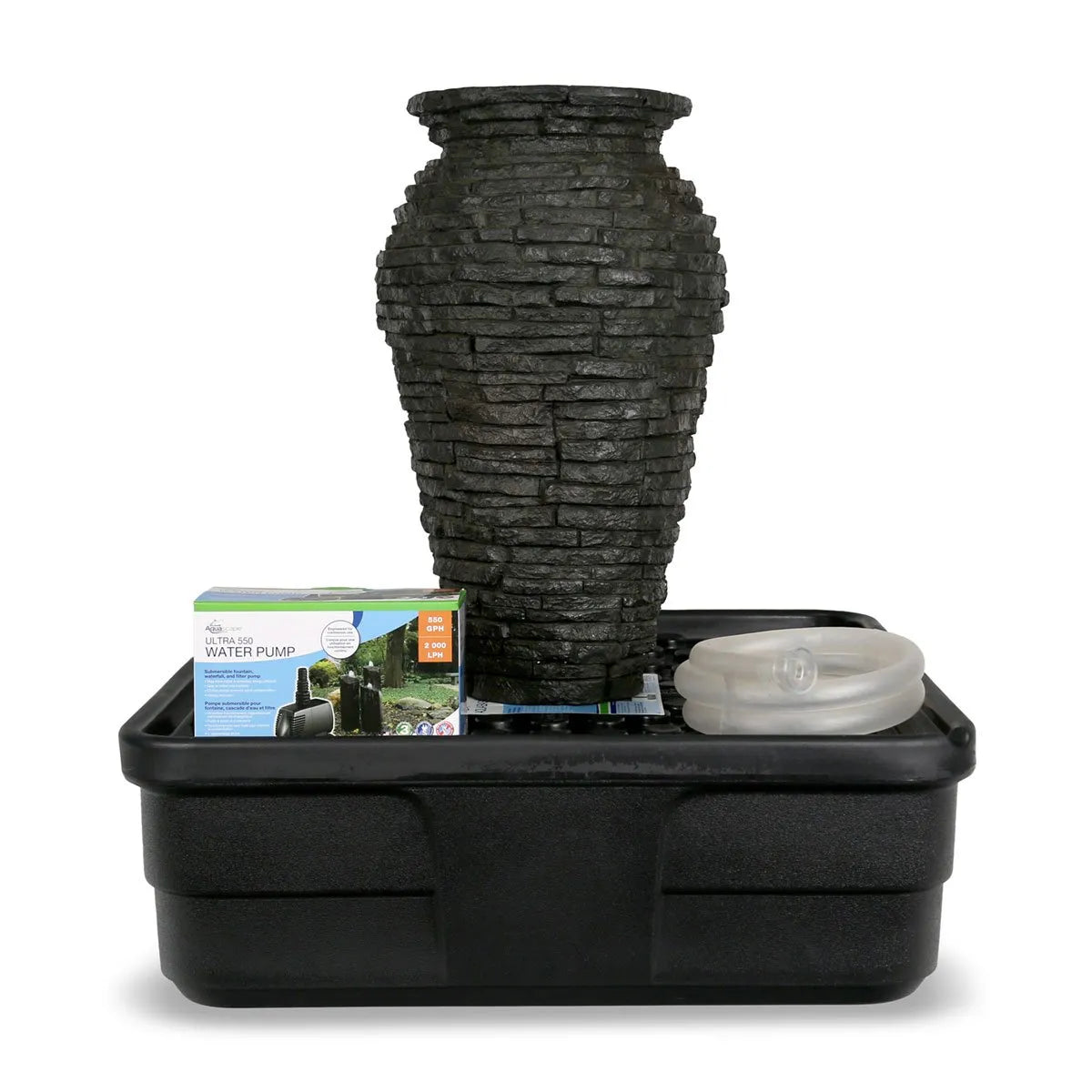 Stacked Slate Urn Fountain Kit 24″ H (61 cm)