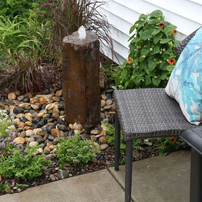 Image of a faux basalt column fountain kit, 24 inches tall.