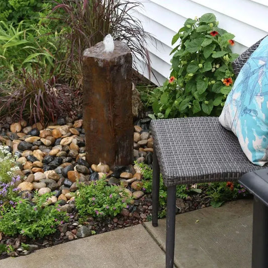 Image of a faux basalt column fountain kit, 24 inches tall.