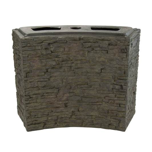 Stacked Slate Wall Base Curved 26″ H (66 cm)