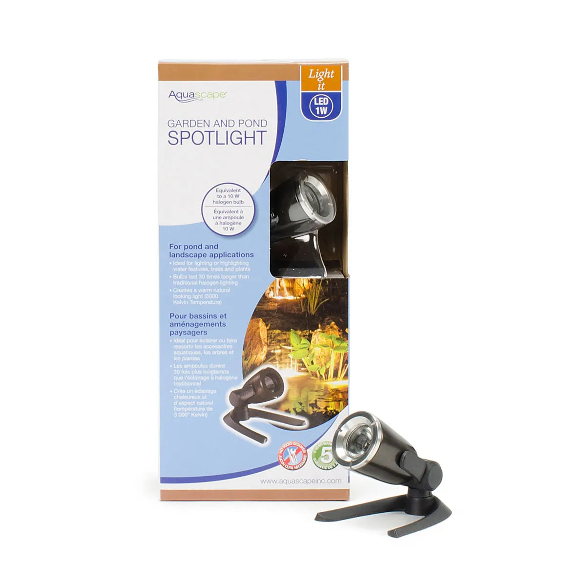 Image of a 1 watt spotlight fixture