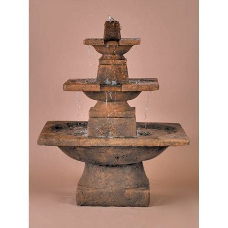 3-Tier Quadrate Outdoor Water Fountain