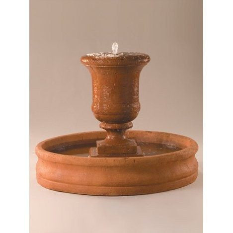 Tall Urn Cast Stone Outdoor Fountain - Medium