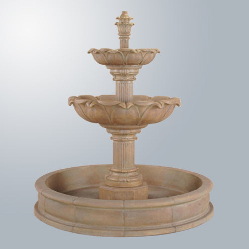 Outdoor pond fountain for garden or patio