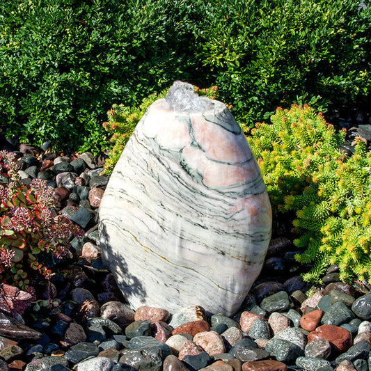 Marble fountain almond-shaped pink