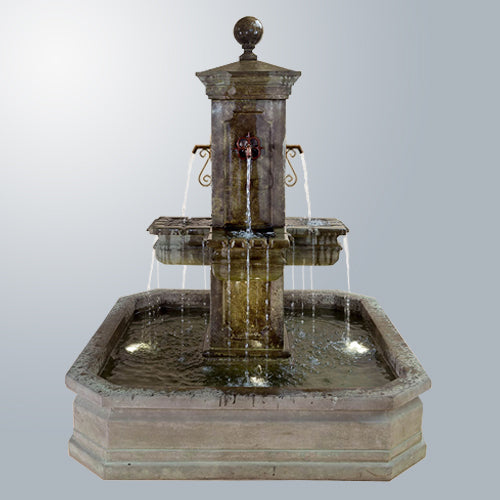 Anduze Carre Fountain with Square Pond For Spouts image