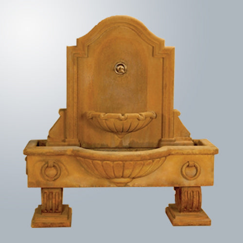 Anduze style wall fountain with short spout
