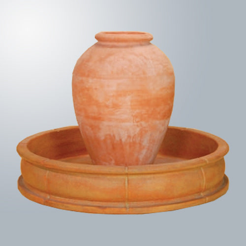 Large Anfora fountain with 51 inch concrete pond
