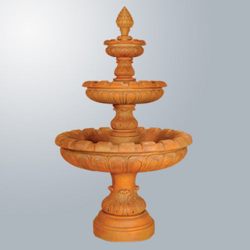 Image of a three tier outdoor water fountain.