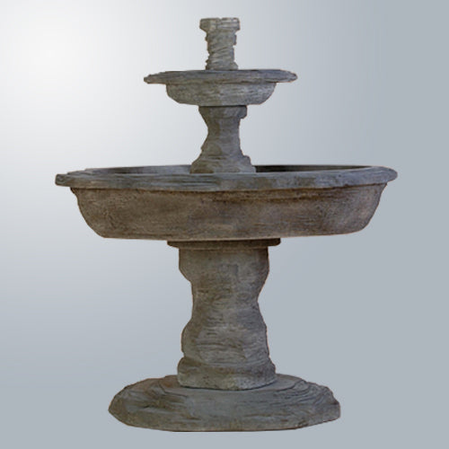 Two tier outdoor water fountain with slate finish
