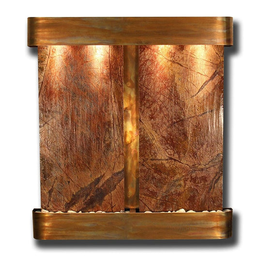 Wall fountain with cascading water feature