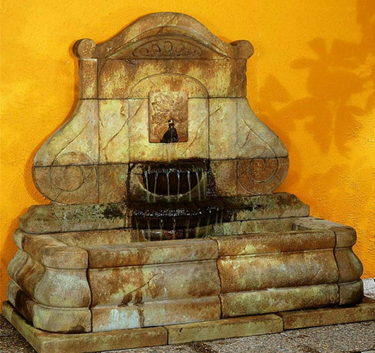 Green Man outdoor wall fountain