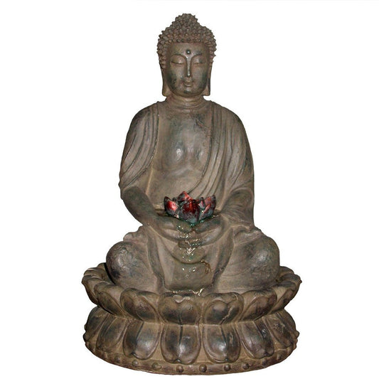 Buddha fountain LED lotus flower