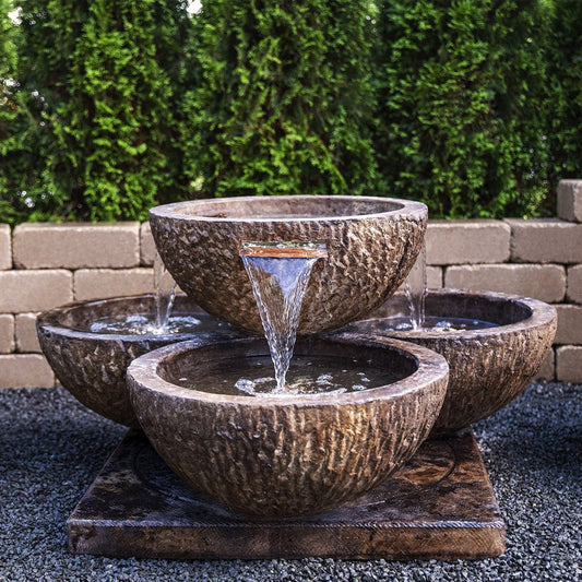 image of a four tiered water feature