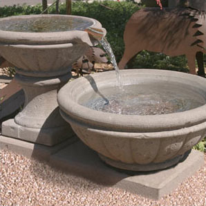 GFRC fountain with scupper design in a Tuscany style
