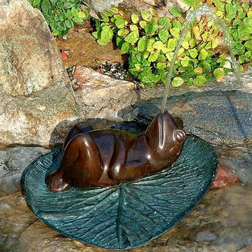 garden accent frog brass baron