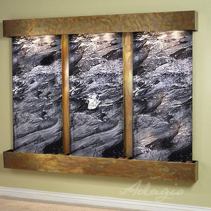 Wall fountain for indoor or outdoor use