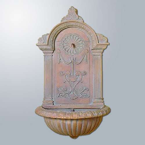 Outdoor wall water fountain