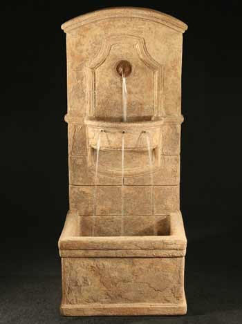 Outdoor wall fountain for garden or patio