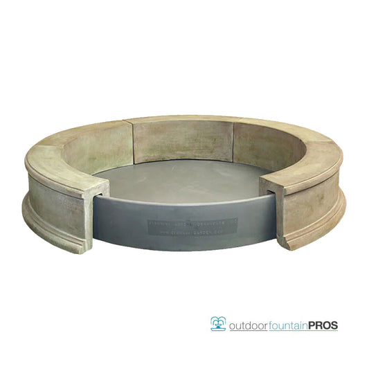 Giannini fountain easy poly basin for outdoor water feature