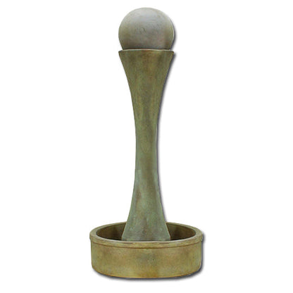 Image of a round outdoor water feature.