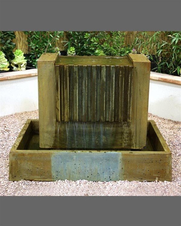 Garden water feature with cascading falls