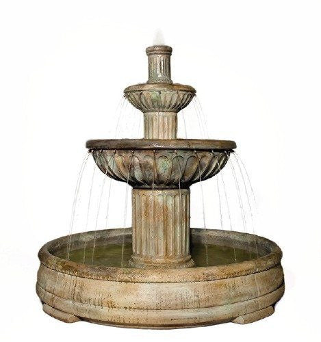 garden fountain stone cascade