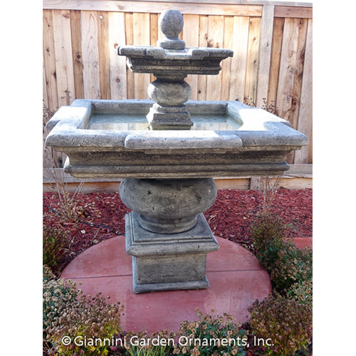 Outdoor water fountain with a modern design