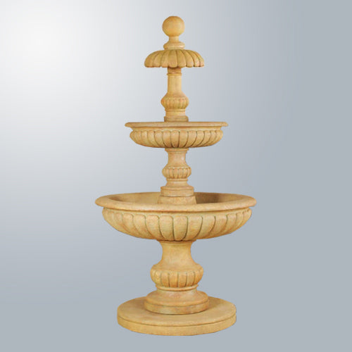 Three tier outdoor water fountain