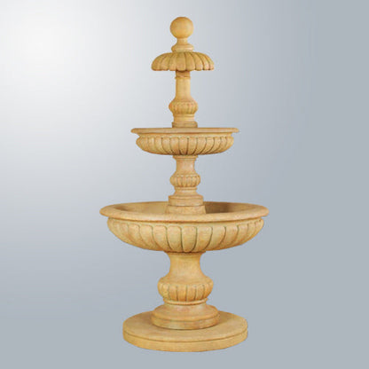 Three tier outdoor water fountain