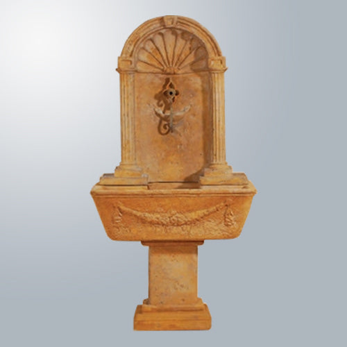 Image of a wall fountain designed for a spout