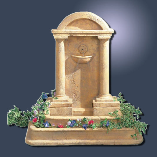 Outdoor wall water fountain