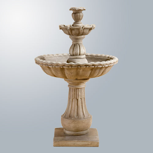 Two tier outdoor water feature