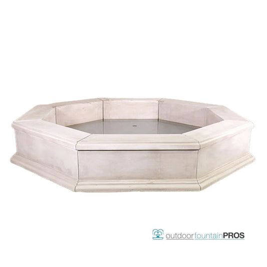 Image of a decorative outdoor water feature with a basin.