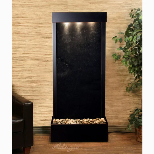 Harmony River Floor Water Fountain with rear mounted feature