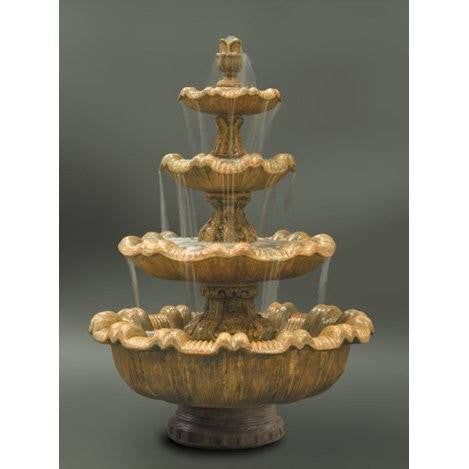 Image of a four tier outdoor water fountain in an Italian style