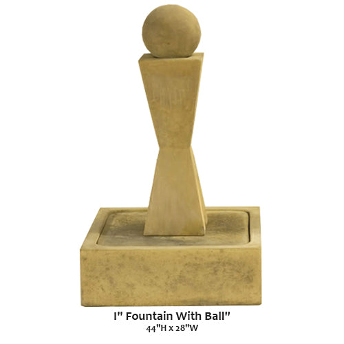 Fountain with ball water feature