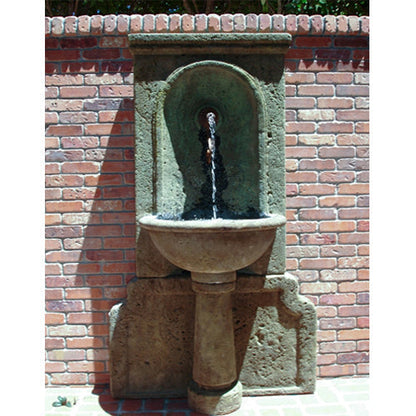 Image of an Imperia Antica Wall Fountain with a Rustic Spout