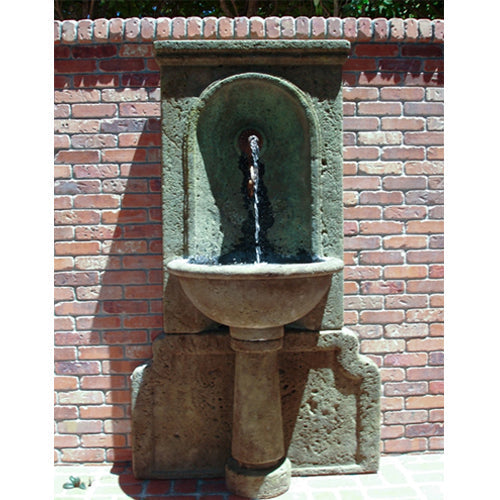 Image of an Imperia Antica Wall Fountain with a Rustic Spout