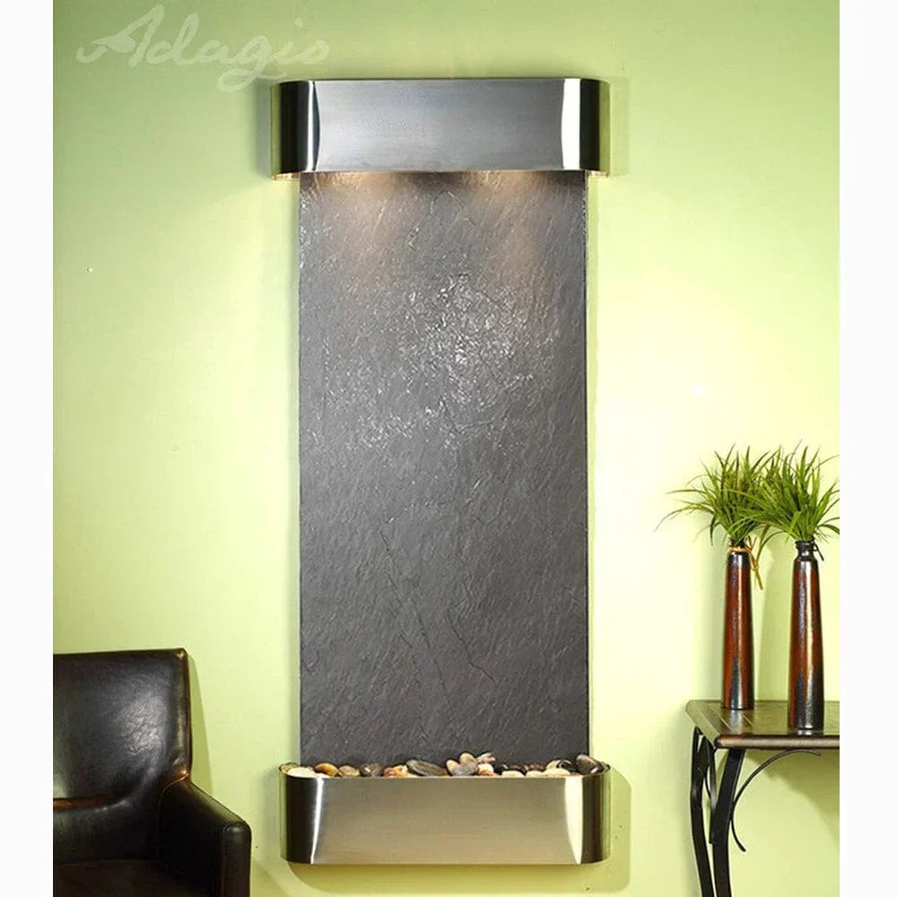 Wall fountain with cascading water feature