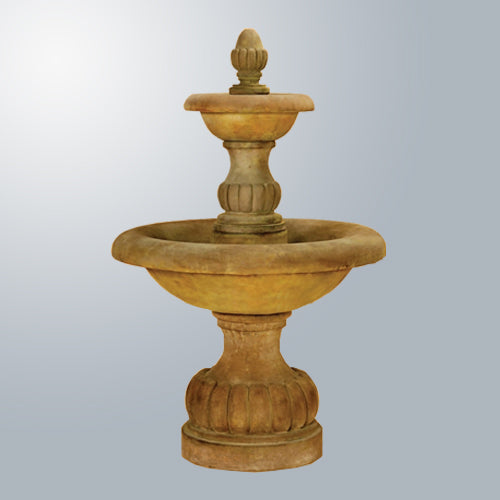 Two tier outdoor water feature