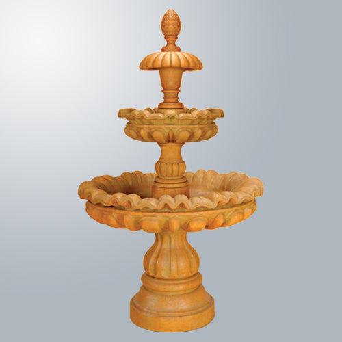 Three tier outdoor water fountain
